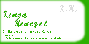 kinga menczel business card